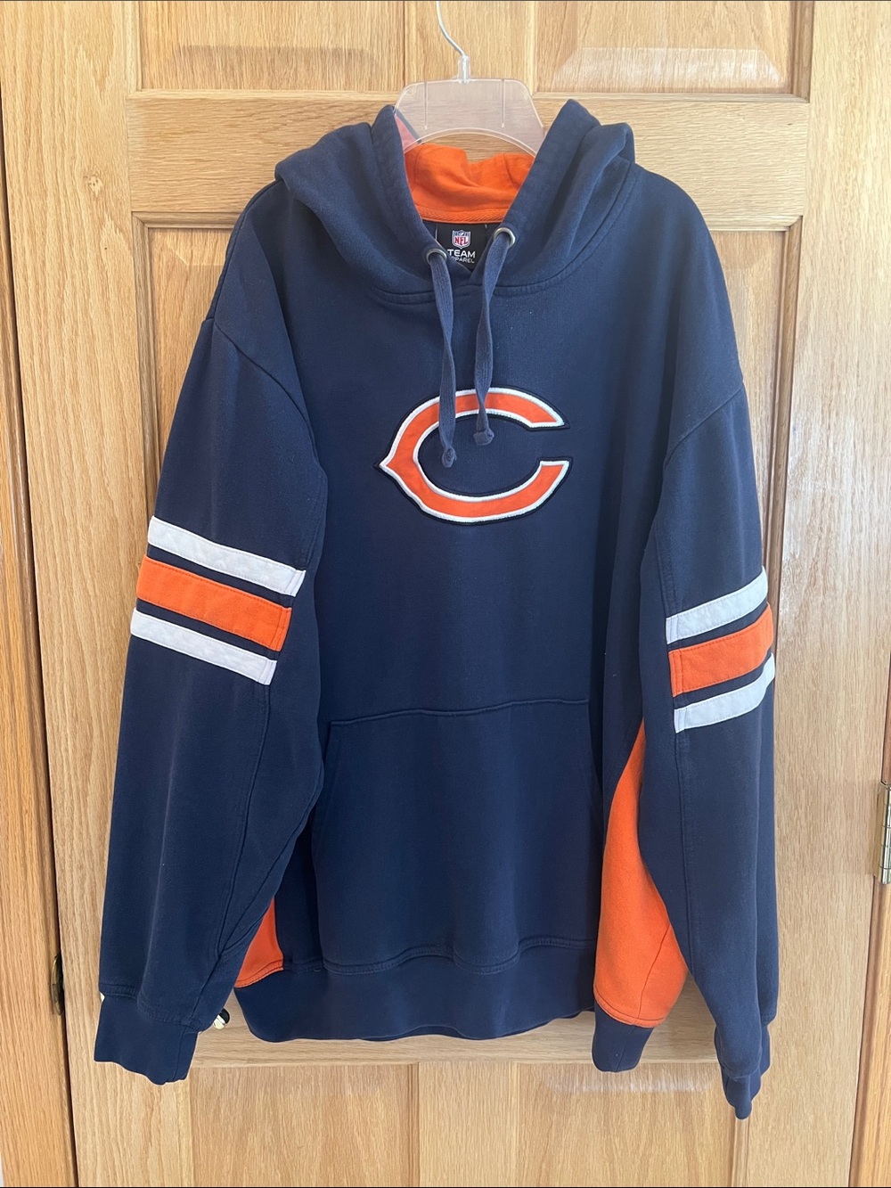 NFL Chicago Bears Navy & Orange Pullover Hoodie